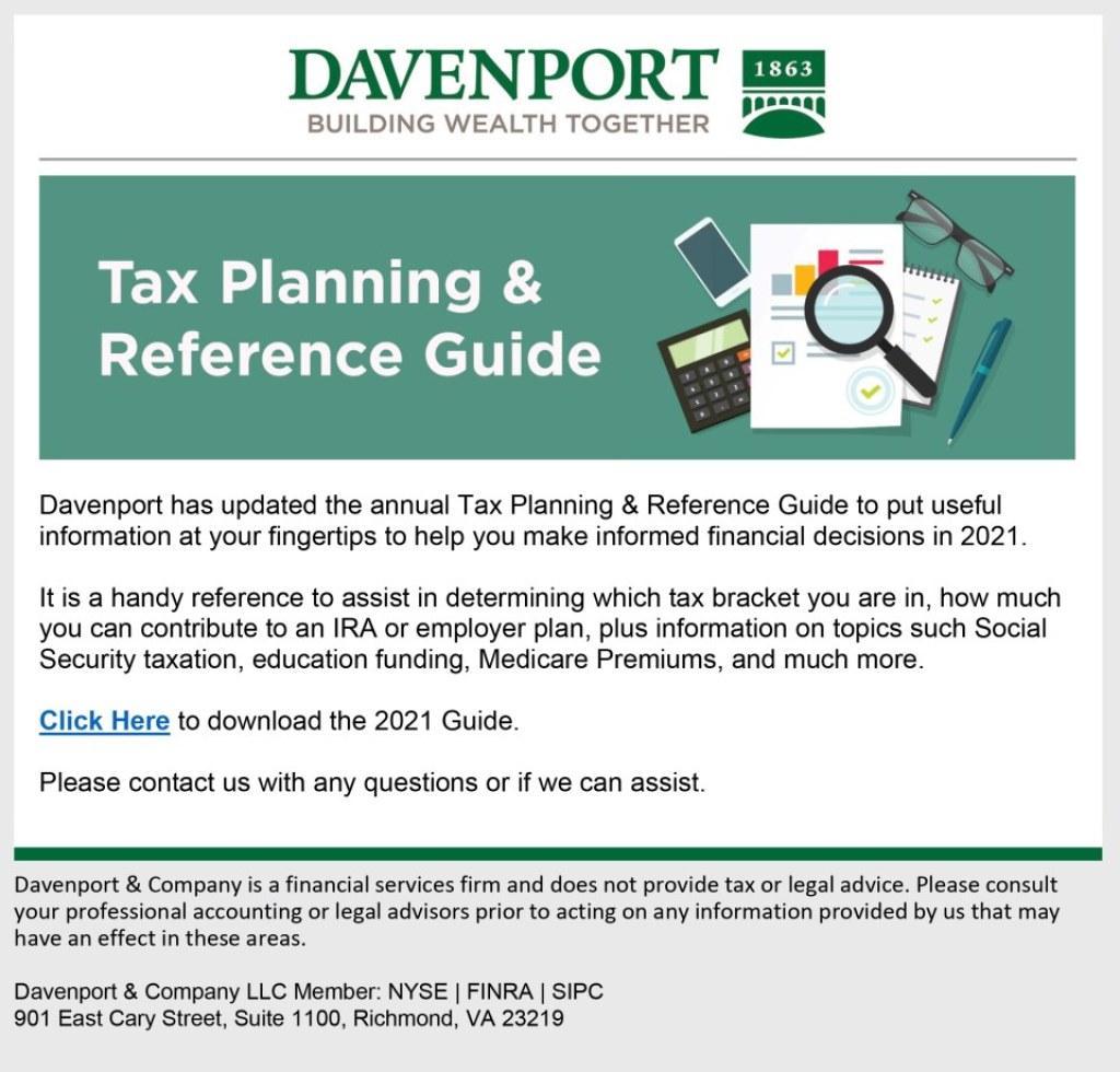 Picture of: Tax Guide Email Template  Davenport & Co.
