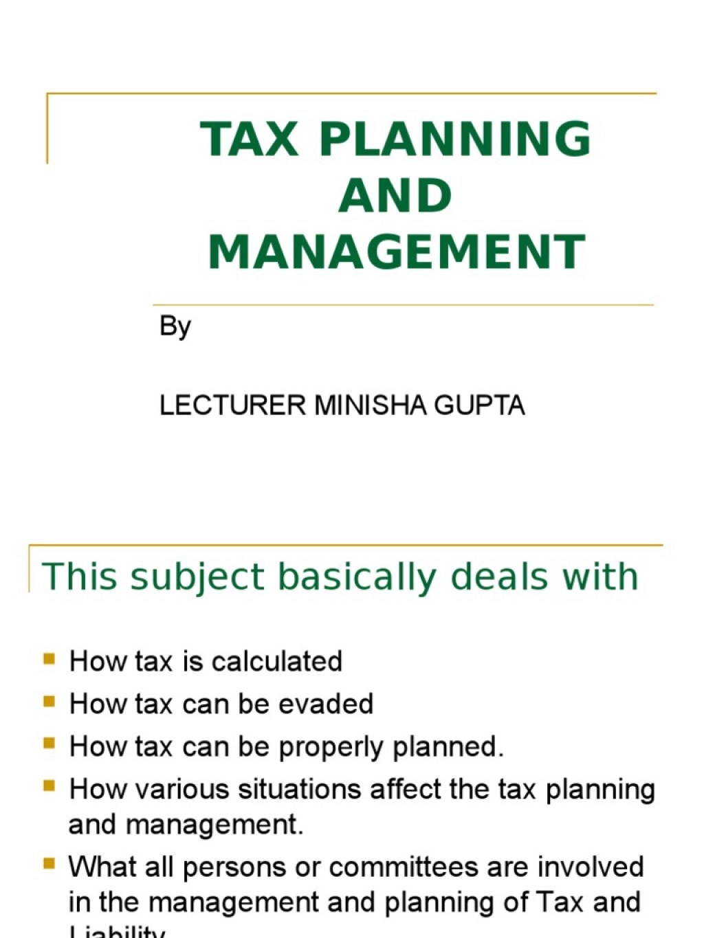 Picture of: Tax Planning and Management  PDF  Tax Avoidance  Taxes